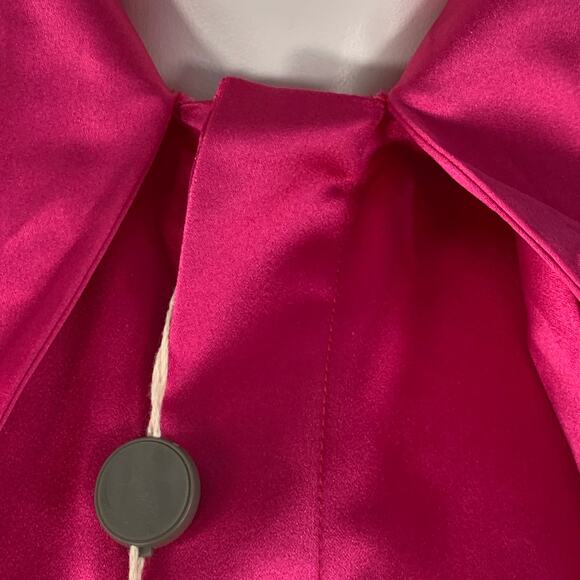 DSQUARED2 Size XS Fuchsia Silk Sleeveless Bow Dress Top - Picture 6 of 10
